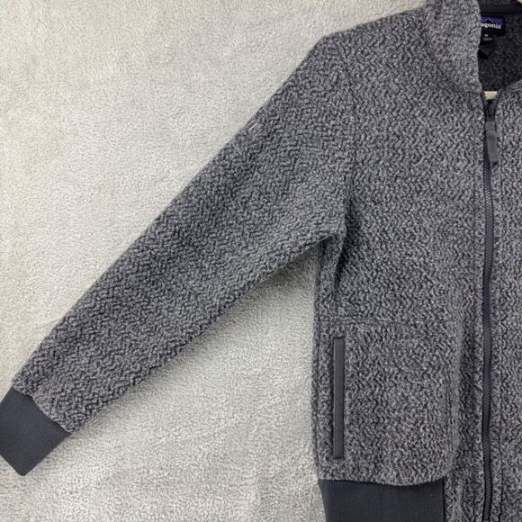 Patagonia Jacket Womens XS Gray Fleece Full Zip Pockets Rib Cuff Hem Woolyester - Picture 5 of 16